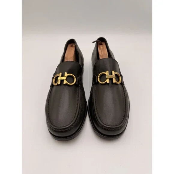 Salvatore Ferragamo Rolo moccasin loafers reversible Gancini buckle Size 9.5EE - Picture 2 of 7